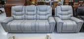 A LOUNGE SOFA & MATCHING CHAIR