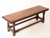 A low oak stool, the top 75cm