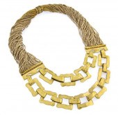 A Luisa Conti Gold Bead and Ch