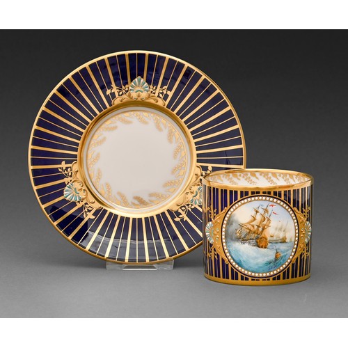 A Lynton porcelain coffee can and