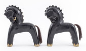 A. MAGANA EBONIZED WOOD HORSE