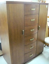 A MAHOGANY AND CEDAR WARDROBE