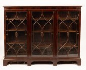 A mahogany and glazed bookcase