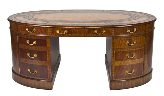 A Mahogany and Marquetry Double