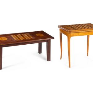 A Mahogany and Marquetry Game Table