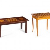 A Mahogany and Marquetry Game