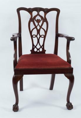 A mahogany armchair of 18th Century