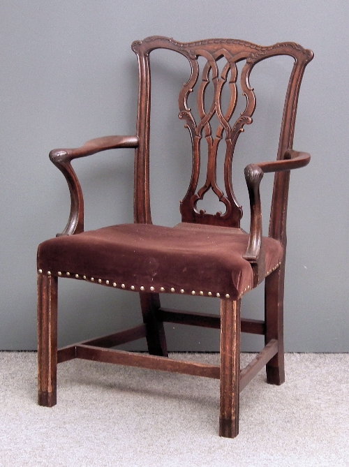 A mahogany armchair of