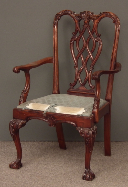 A mahogany armchair of