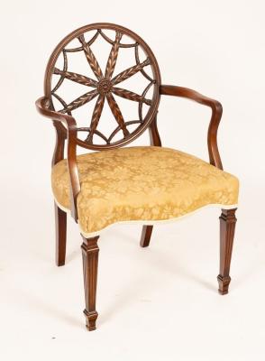 A mahogany armchair of Recency