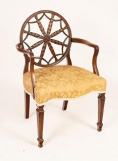 A mahogany armchair of Recency