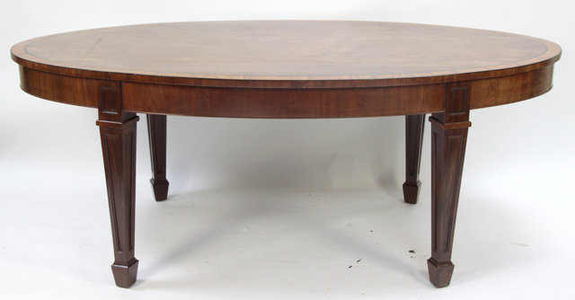 A mahogany breakfast table circa