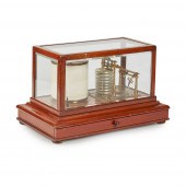 A MAHOGANY CASED BAROGRAPH, BY