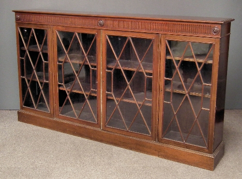 A mahogany dwarf bookcase of