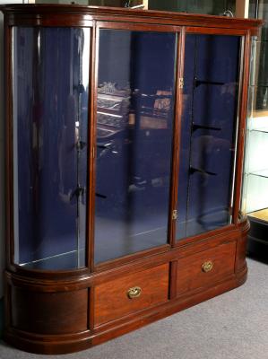 A mahogany framed display