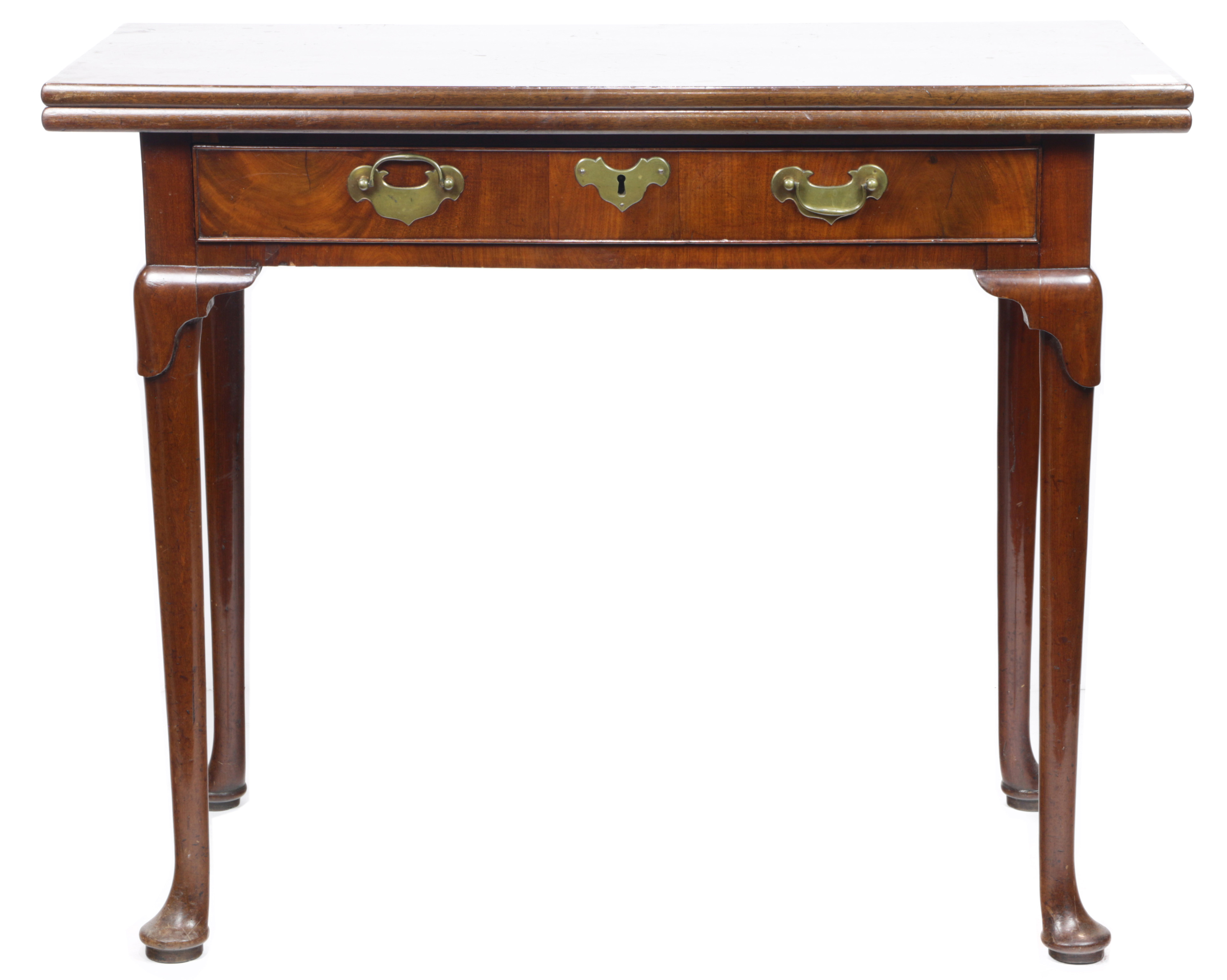 A MAHOGANY GEORGIAN GAMES TABLE A