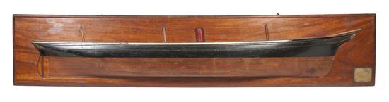 A Mahogany Half Hull Model of a