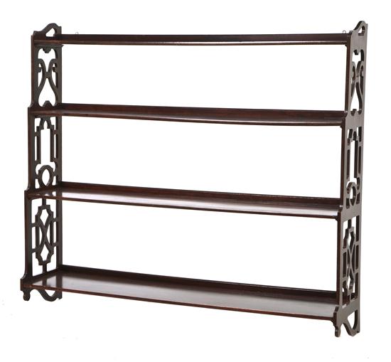 A Mahogany Hanging Etagere having