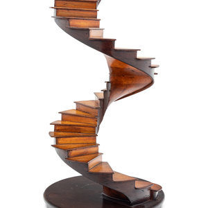 A Mahogany Model of a Staircase