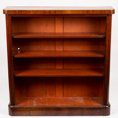 A mahogany open bookcase, 118cm