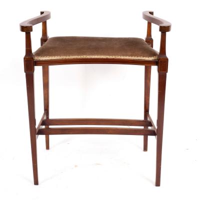 A mahogany piano stool, circa 1900,