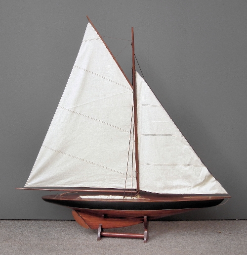 A mahogany ''Pond Yacht'' in the