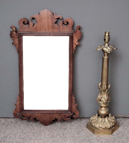 A mahogany rectangular wall