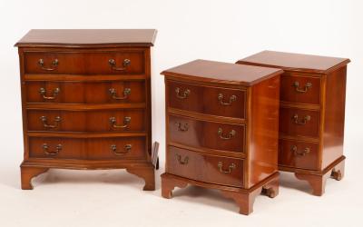 A mahogany serpentine front