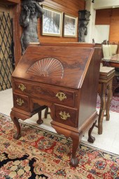 A MAHOGANY SLANT-FRONT WRITING