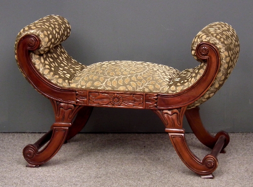A mahogany stool of Regency