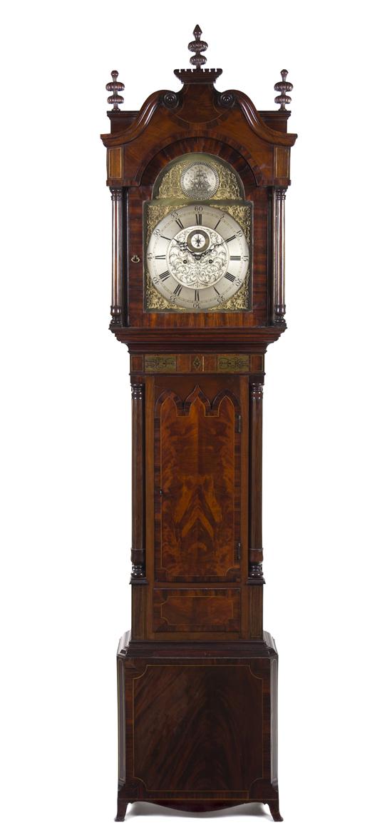 A Mahogany Tall Case Clock the