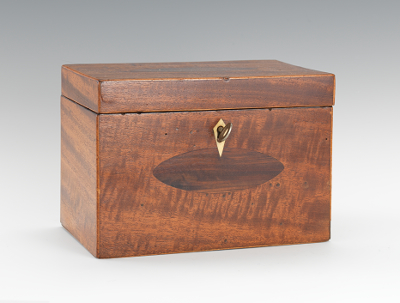 A Mahogany Tea Caddy Small