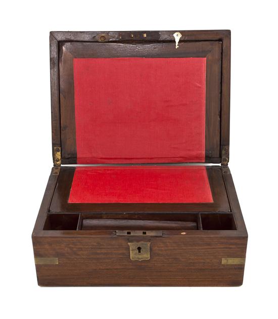 A Mahogany Writing Box 19th century