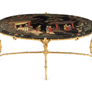 A Maison Baguès Faux Bamboo Gilt
