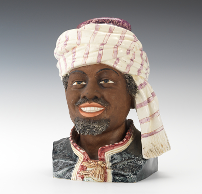 A Majolica Arabic Head Tobacco