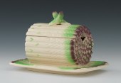 A Majolica Asparagus Lidded Sa