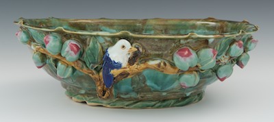 A Majolica Center Bowl with Applied