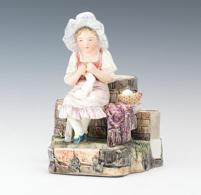 A Majolica Country Girl Cigarette