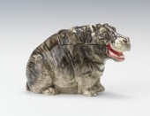A Majolica Hippo Tobacco Humid