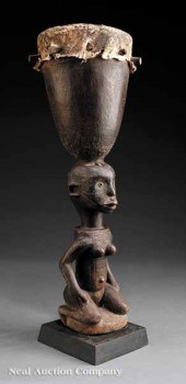 A Makonde Figural Drum Tanzani