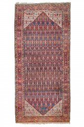 A MALAYER LONG CARPET, CENTRAL