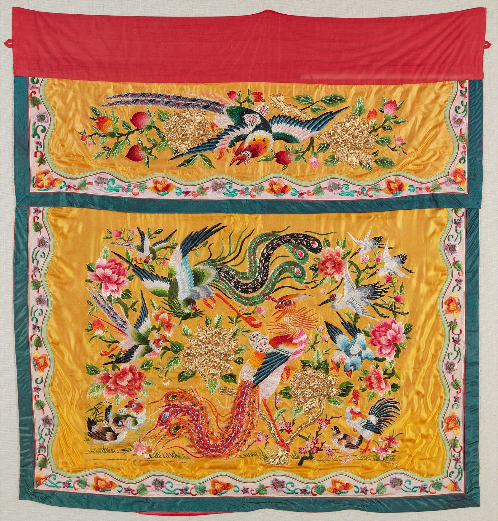 A MALAYSIAN SILK ALTAR CLOTHA