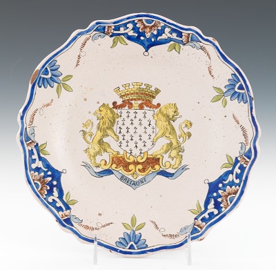 A Malicorne Faience Armorial