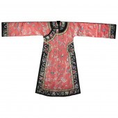 A MANCHU WOMAN'S EMBROIDERED S