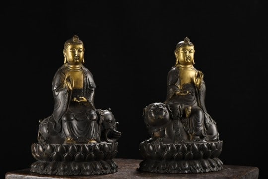 A 'MANJUSRI AND SAMANTABHADRA'