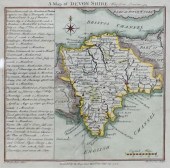 A MAP OF DEVON SHIRE, WEST FRO