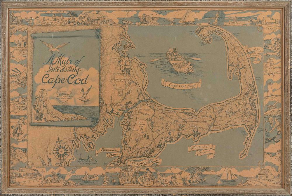"A MAP OF INTERESTING CAPE COD"