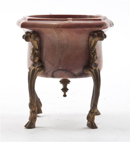 A Marble Coupe on Stand raised on
