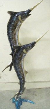 A MARINE WILDLIFE BRONZE FOUNT