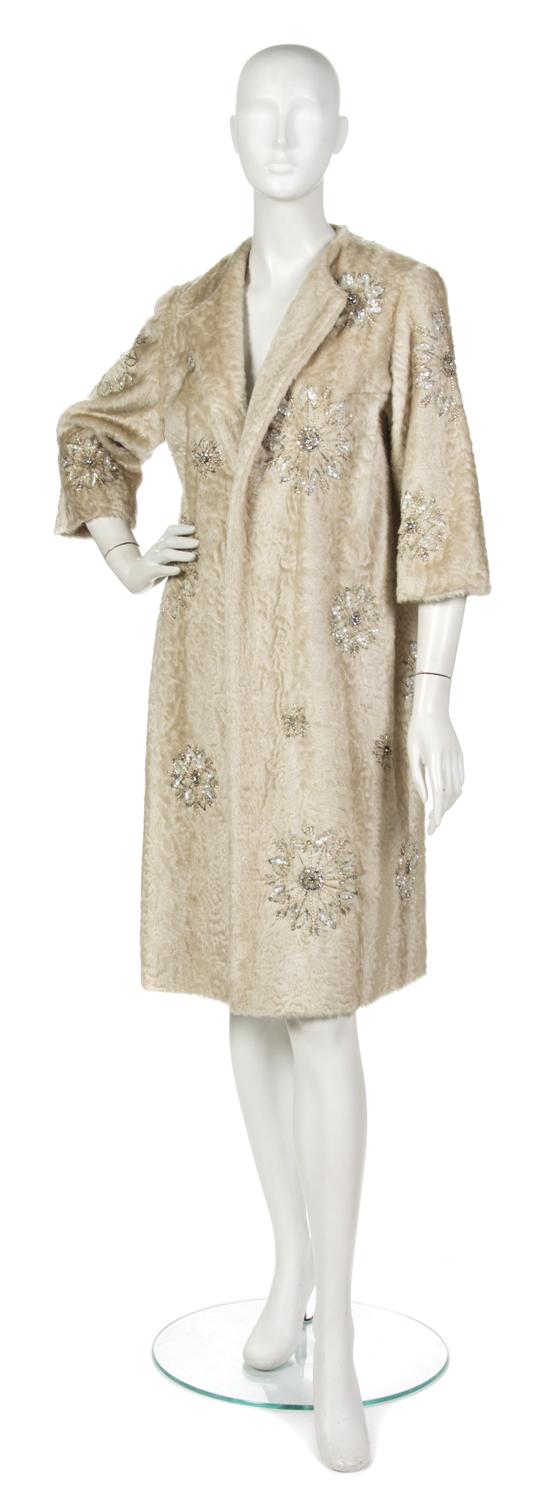 A Marion McCoy Beige Faux Fur and